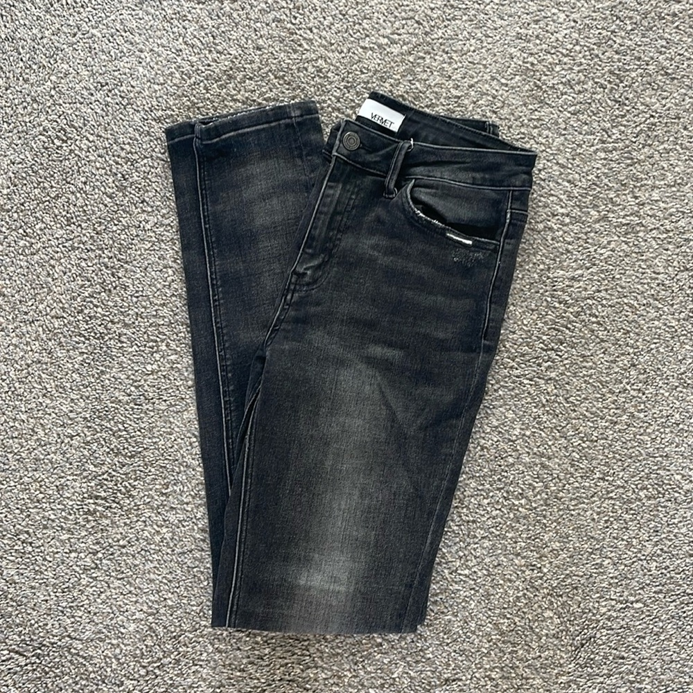Vervet dark grey skinny jeans